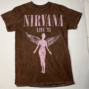 Nirvana reproduction concert tee Live 1993, Women’s Small new no tags